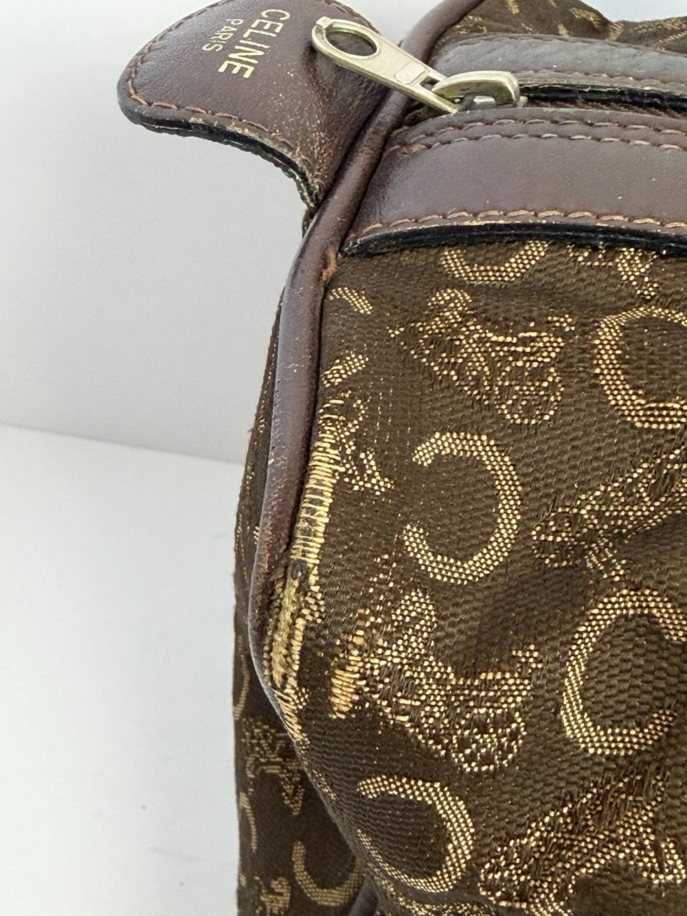 Vintage Old Celine Boston Bag Monogrammed Canvas - Picture 12 of 16